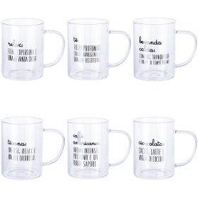Tazza 450 ml in vetro borosilicato, Pensieriny