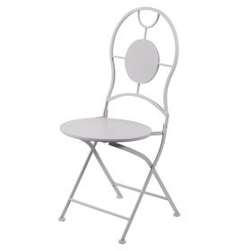 Sedia da giardino, in ferro battuto, bianco, Esté