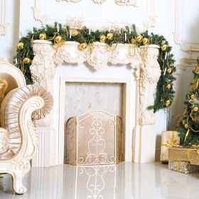 Festone natalizio 180 rami l. 270 cm, Santa's House