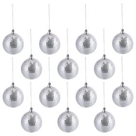 Set 14 palle natalizie disco ball, silver, Santa's House
