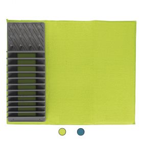 Scolapiatti e bicchieri, set con tappetino in microfibra, 44x16,5x3,6 cm, SìChef