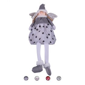 Bambola natalizia con ali glitterate gambe morbide, Santa's House