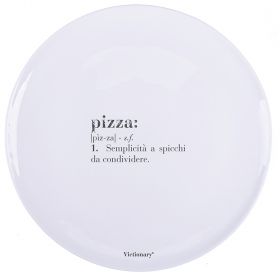 Piatto piano 33 cm in vetro opalino, Victionary Pizza