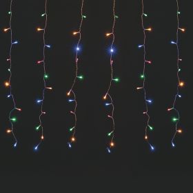 Tenda 208 led multicolor, a batteria, uso esterno, 300x70 cm, Santa's House