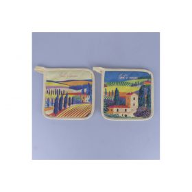 Presina da cucina in cotone double face, That's Amore Campagna