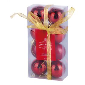 Set 8 palle di Natale rosse assortite Ø 5 cm, Santa's House