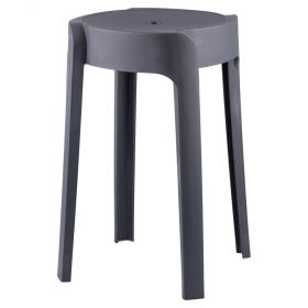 Sgabello grigio impilabile in plastica PP, Twist Sibilla