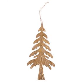 Appendino/decorazione da muro albero natalizio h. 31 cm in metallo, Xmas