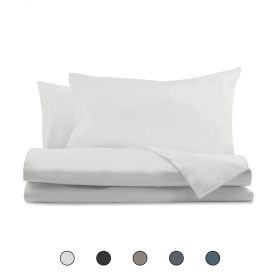 Completo letto matrimoniale in microfibra, con angoli, Sibilla