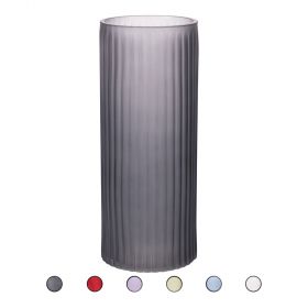 Vaso colorato cilindrico in vetro h. 29 cm, Sibilla