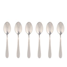 Set 6 cucchiaini moka in acciaio inox 18/10