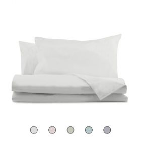 Completo letto matrimoniale in microfibra, con angoli, Sibilla