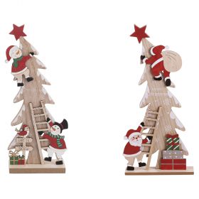 Decorazione natalizia con albero in legno, Santa's House