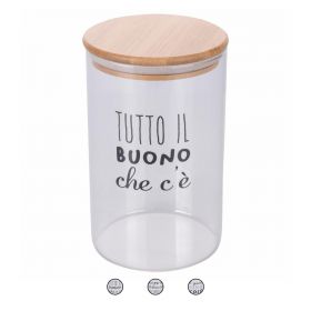 Barattolo 1 L in vetro borosilicato