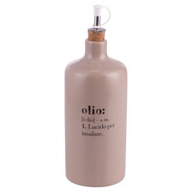 Oliera 866 ml in ceramica tappo in sughero, tortora, Victionary