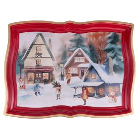 Vassoio con bordo smerlato, Winter Village