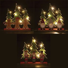 Decorazione natalizia led con alberi, 22x4x23 cm, Santa's House