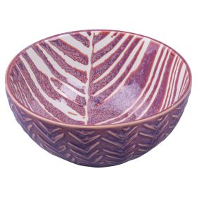 Ciotola tonda 12,5 cm in ceramica doppio decoro, Reactive