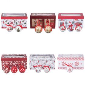 Set 14 palle natalizie con fiocco, Santa's House