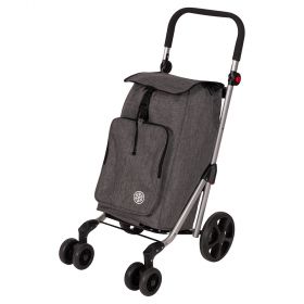 Carrello spesa 53 L con sacca estraibile, tasca frontale termica, 4 ruote