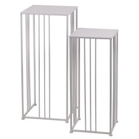 Set 2 tavoli quadrati in ferro