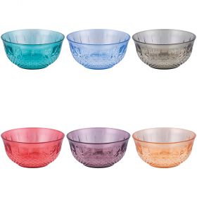 Set 6 ciotoline 260 ml in vetro, Imperial Color