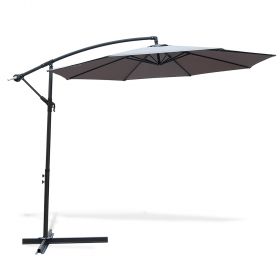 Ombrellone lampara da giardino grigio Ø 300 x h. 245 cm