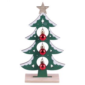 Decorazione Albero di Natale il legno h. 22,5 cm, verde, Natale Chic