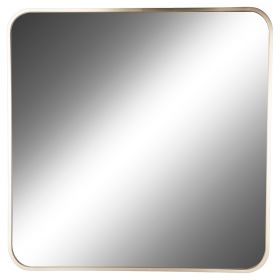 Specchio da muro 60,5x60,5 cm con cornice in alluminio, oro, Sibilla