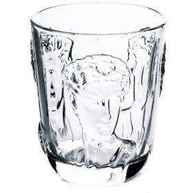 Bicchiere acqua 300 ml, volto in rilievo, trasparente, Impero