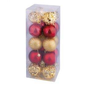 Set 20 palle di Natale rosse/oro assortite Ø 6 cm, Santa's House