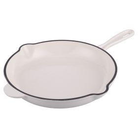 Padella 26,5 cm in ghisa smaltata, induzione, bianco, Radici Vaniglia