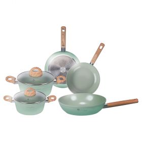 Batteria 7 pezzi, rivestimento in ceramica, induzione, Green SìChef