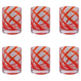 Set 6 bicchieri acqua 340 ml, Vertigo Red