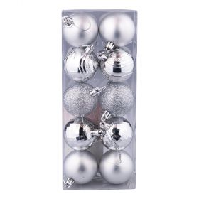 Set 10 palle di Natale argento assortite Ø 5 cm, Santa's House