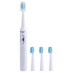 Spazzolino sonico elettrico ricaricabile 5 modalità, bianco, Kooper