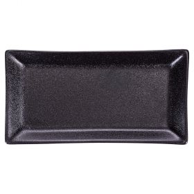 Piattino rettangolare 24x12 cm in gres, Horeca Black