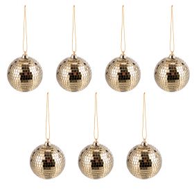 Set 7 palle natalizie disco ball, oro, Santa's House