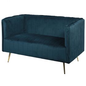 Divano vintage 2 posti 126x75x82 cm, ottanio, Sibilla