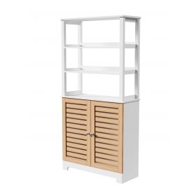 Mobile alto con 3 ripiani e 2 ante in legno mdf laccato, Sìordine