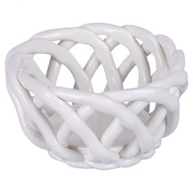 Cestino multiuso in ceramica, bianco, 4 Toni