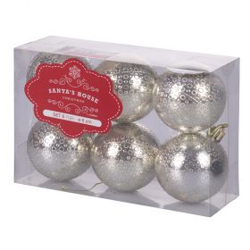 Set 6 palle di Natale oro Ø 6 cm, Santa's House