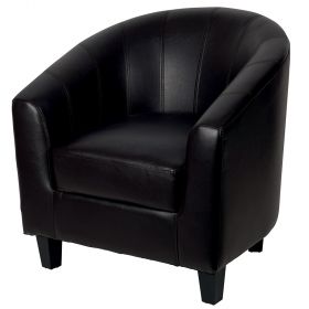 Poltrona living marrone testa moro opaco in similpelle, Sibilla