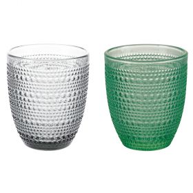 Set 2 bicchieri acqua 340 ml in pasta di vetro, Roma Sibilla