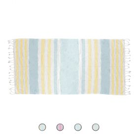 Telo mare 100% cotone con frange 90x180 cm