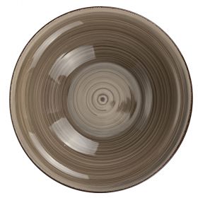 Piatto fondo grigio in stoneware