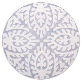 Piatto piano 22 cm in ceramica, grigio, Reactive