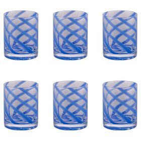 Set 6 bicchieri acqua 340 ml, Vertigo Blue
