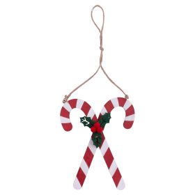 Appendino bastoncino natalizio in legno, Candy Xmas