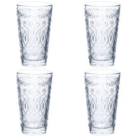 Set 4 bicchieri bibita in vetro